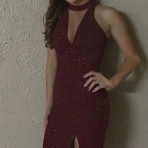 Maroon Sparkly dress